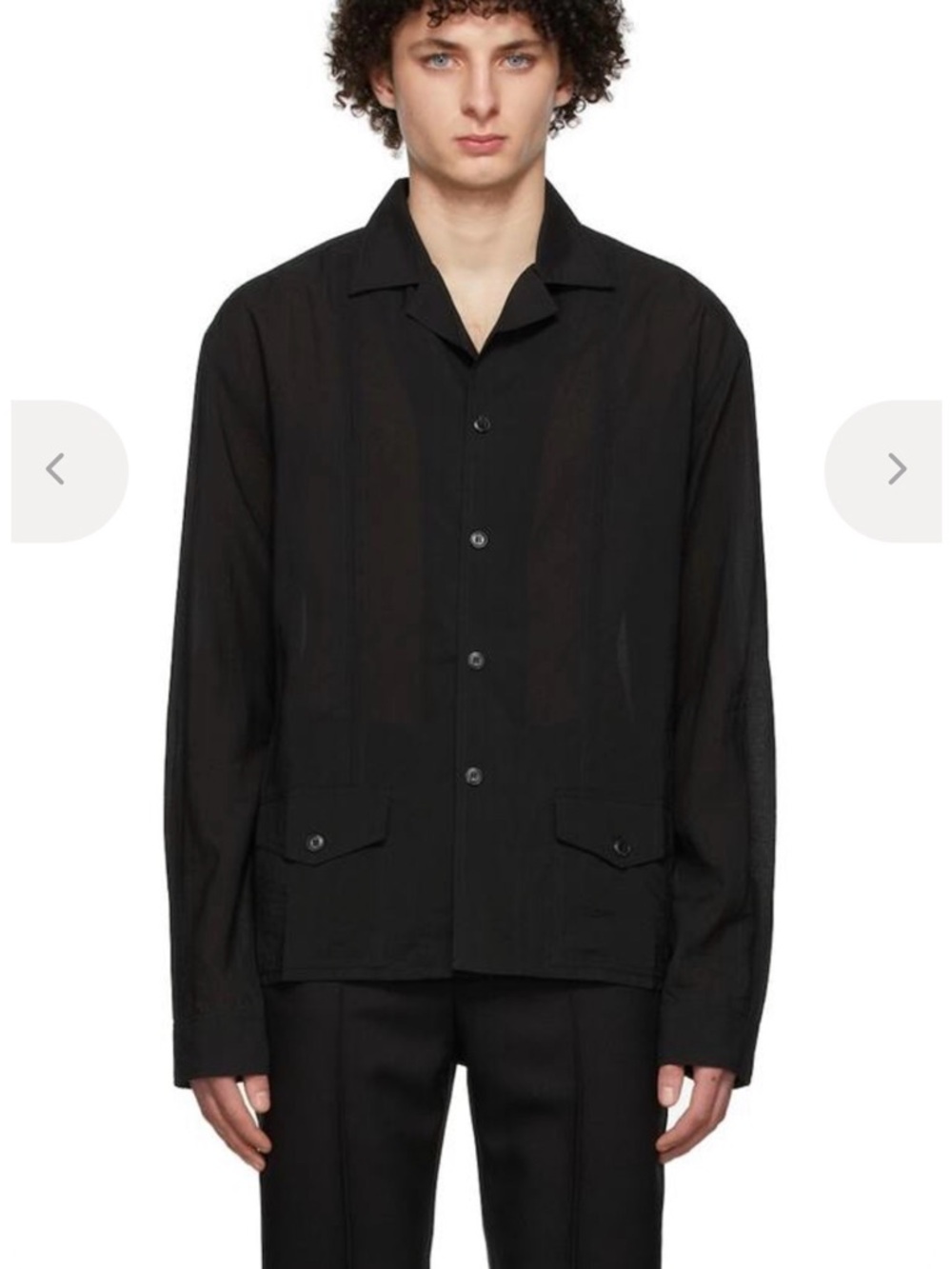 Nanushka Black CY Shirt Men’s Size Large